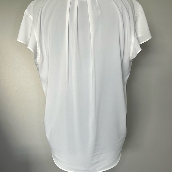 Calvin Klein Classic White Cap Sleeve Blouse - Picture 2 of 5